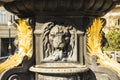 Statue of a man in a fountain