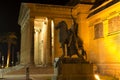 Statue of man on horse in Sydney CBD.