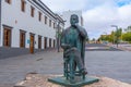 Statue of Manuel Valezquez Cabrera at Puerto de Rosario at Fuerteventura, Canary islands, Spain Royalty Free Stock Photo