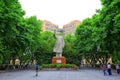 Statue of mao zedong at tongji university campus shanghai, china Royalty Free Stock Photo