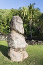 Statue at Marae Arahurahu, Pa'ea, Tahiti, French Polynesia