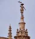 Statue of the maragato Pedro Mato located in one of the towers of cathedral of Astorga. Spain