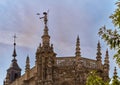 Statue of the maragato Pedro Mato located in one of the towers of cathedral of Astorga. Spain