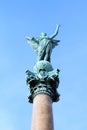 Statue on marble column Royalty Free Stock Photo