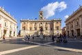 Statue of Marcus Aurelius and Conservators Palace (Palazzo dei Conservatori) on Capitoline Hill