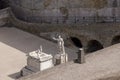 Statue of Marcus Nonius Balbus in ruins of an ancient city near Naples, Herculaneum, Italy