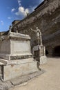 Statue of Marcus Nonius Balbus in ruins of an ancient city near Naples, Herculaneum, Italy