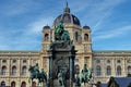 Statue of Maria Theresa and the Museum of Natural History in background - landmark attraction in Vienna, Austria Royalty Free Stock Photo