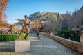 The statue of Mario Maya in Albayzin, Alhambra. Royalty Free Stock Photo