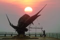 Statue of Marlin Fish landmarks at Ao Nang Beach