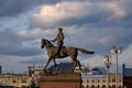 Statue of Marshal Zhukov on horseback in Moscow