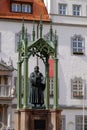 Statue of Martin Luther the reformator in Wittenberg, Germany Royalty Free Stock Photo