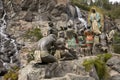 Statue Mary Appearing Juan Diego Guadalupe Shrine Royalty Free Stock Photo