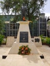 Statue of Master Jagernath Lachmon on the indepence square in Suriname. Royalty Free Stock Photo