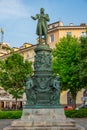 Statue of Maximilian of Austria in Italian town Trieste Royalty Free Stock Photo