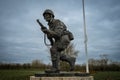 Statue and Memorial of Major Dick Richard Winters Royalty Free Stock Photo