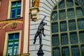 Statue of Mercury at Artus Court in the main square Gdansk Poland