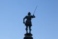Statue on Mercury fountain at Plaza de San Francisco,Seville,Spain.