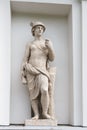 Statue of Mercury in the niche of the Kitchen Corps of the Elagin Island Palace and Park Complex in St. Petersburg Royalty Free Stock Photo