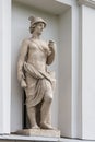 Statue of Mercury in the niche of the Kitchen Corps of the Elagin Island Palace and Park Complex in St. Petersburg