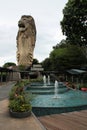 statue of the merlion - sentosa island - singapore Royalty Free Stock Photo