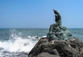 Statue of mermaid in Dongbaek park