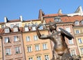 Statue of Mermaid, Old Town in Warsaw, Poland