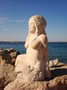 Statue of mermaid in Piran, Slovenia.