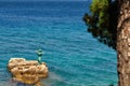 Statue of mermaid in Podgora, Croatia