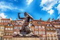 The Statue of Mermaid of Warsaw, Polish Syrenka Warzawska, a symbol of Warsaw