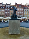 Statue Mermaid Warsaw Syrenka Warszawska Symbol City Old Town Market