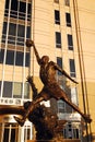 A statue of Michael Jordan at the United Center, Chicago Royalty Free Stock Photo