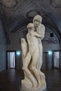 Statue by Michelangelo in Rondanini Pieta Museum in Milan