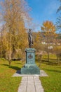 Statue of Micheline Grafin von Almeida, member of noble austrian family. Mondsee, Austria