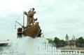 Statue of Mickey Mouse on the boat