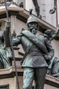 Statue of a mid-19th century Sardinian soldier Royalty Free Stock Photo