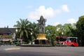 Statue in a middle of junction in Denpasar, Bali. Taken in January 2022