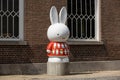 Statue of Miffy (nijntje in Dutch) at the Museum of Miffy in Utrecht, the old house of its creator Dick Bruna.