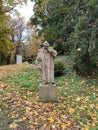Statue of Mignight Man in Deer Ditch, Prague, Czech Republic Royalty Free Stock Photo