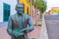 Statue of Miguel de Unamuno at Puerto de Rosario at Fuerteventura, Canary islands, Spain