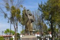 Statue of Miguel Hidalgo in Coyoacan, Mexico City Royalty Free Stock Photo