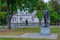 Statue of Milutin Milankovic in Serbian capital Belgrade Royalty Free Stock Photo