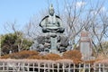 Statue of Minamoto no Yoritomo - founder and the first shogun of the Kamakura shogunate Royalty Free Stock Photo