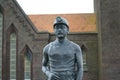 Statue of miner in Zwartberg, Limburg, Belgium