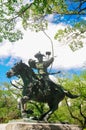 The Statue of Miyamoto no Yoritomo at the Fuji Hongu Sengen Taisha Shrine in Shizuoka, Japan. He was a first shogun during the war
