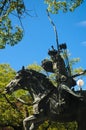 The Statue of Miyamoto no Yoritomo at the Fuji Hongu Sengen Taisha Shrine in Shizuoka, Japan. He was a first shogun during the war