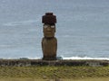 The only statue of Moai with eyes, Easter Island, Chile