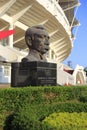 Statue of modern olympic games father baron pierre de coubertin