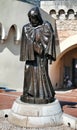 Statue of the monk in front of the Royal Palace in the State Monaco