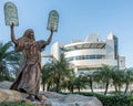 Statue of Moses at Christ Cathedral in Garden Grove, California Royalty Free Stock Photo